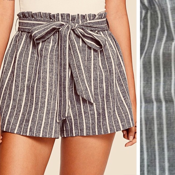 gray paper bag shorts